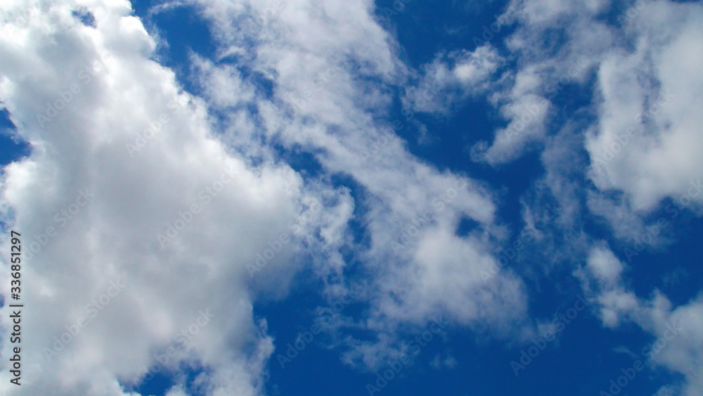 Fototapeta premium Clouds on a background of blue sky.