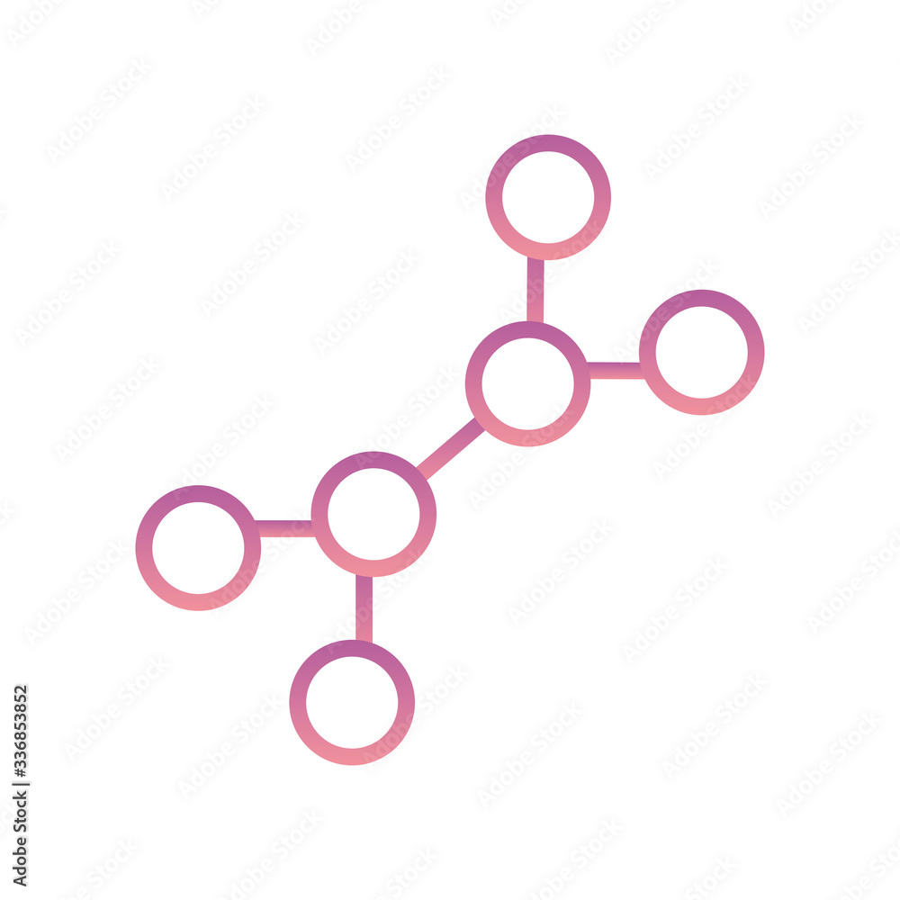 Isolated atom gradient style icon vector design Isolated atom gradient style icon vector design