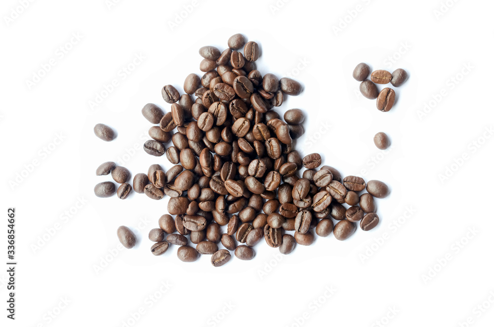 coffee beans isolated on white background coffee beans isolated on white background