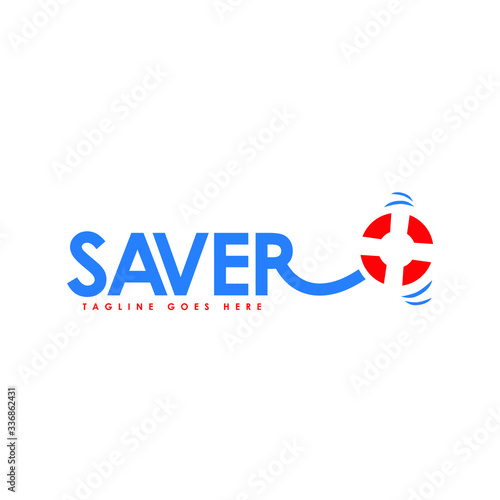 creative saver logo design, vector