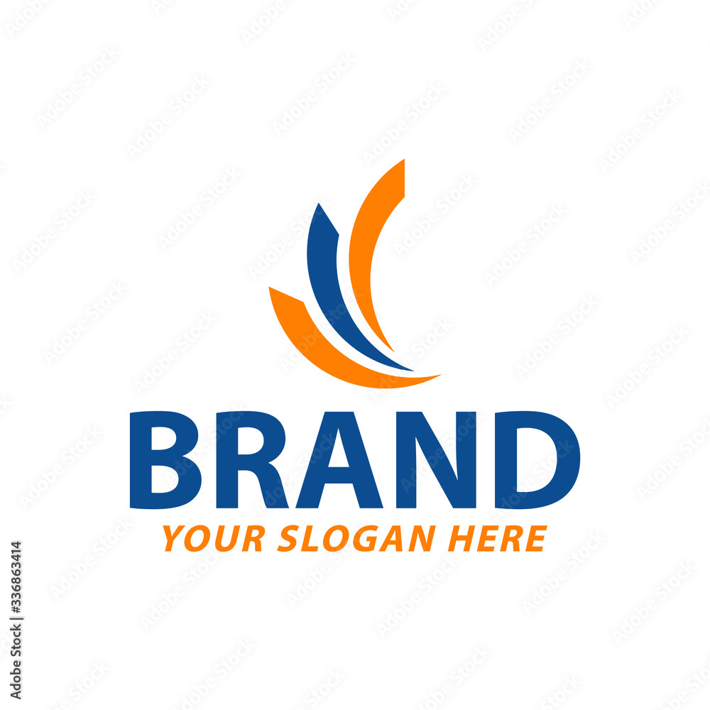 Obraz premium creative curve logo design, vector