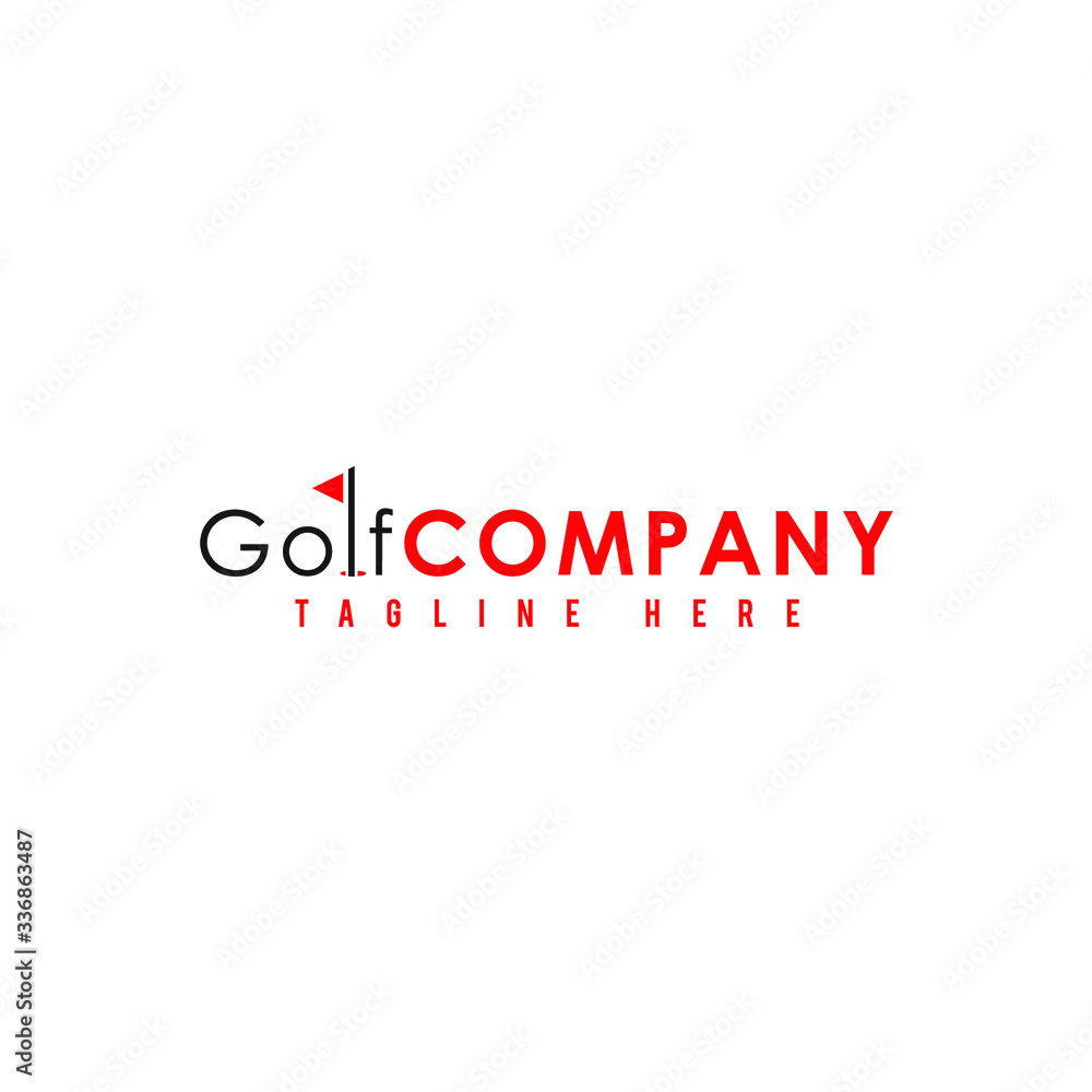 creative golf logotype design, vector