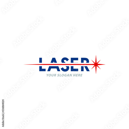 creative laser logo design, vector