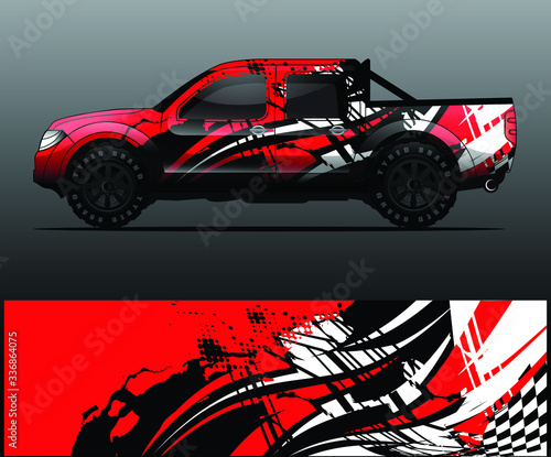 truck decal graphic wrap vector, abstract background