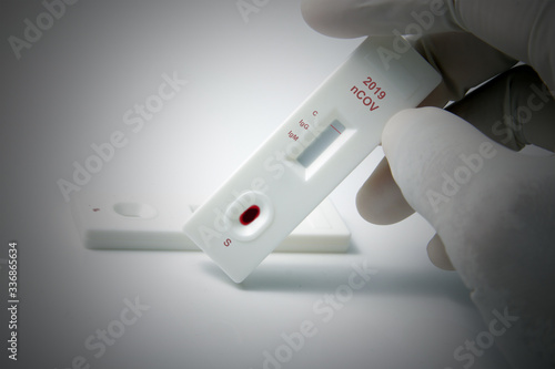 2019 nCOV rapis test kit, used for screening from SARS CoV 2 viruses that cause COVID 19 / Wuhan Pneumonia photo