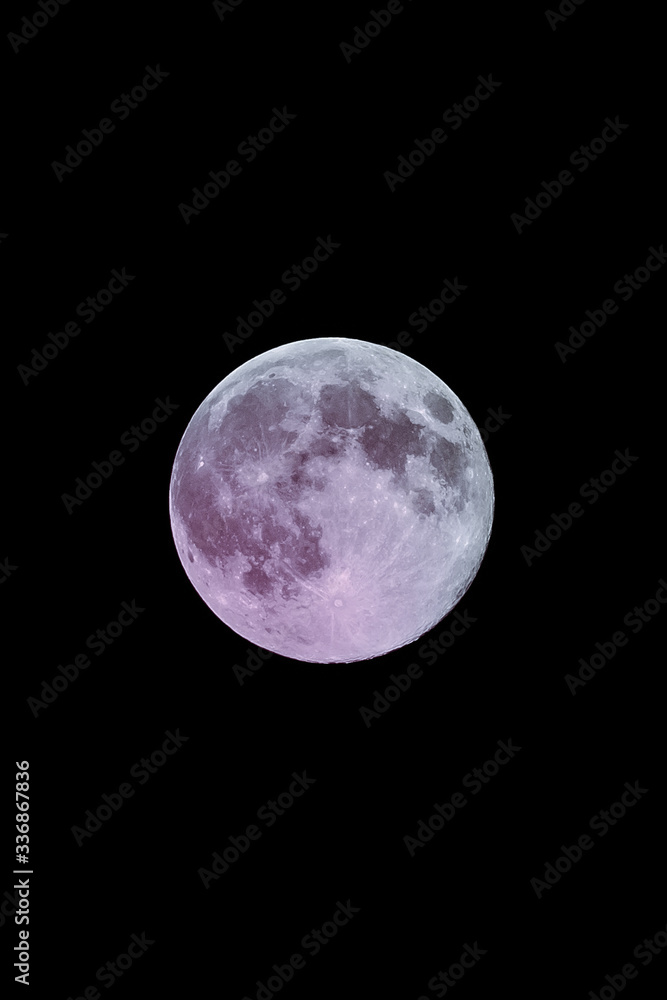 Naklejka premium Pink_moon_2020