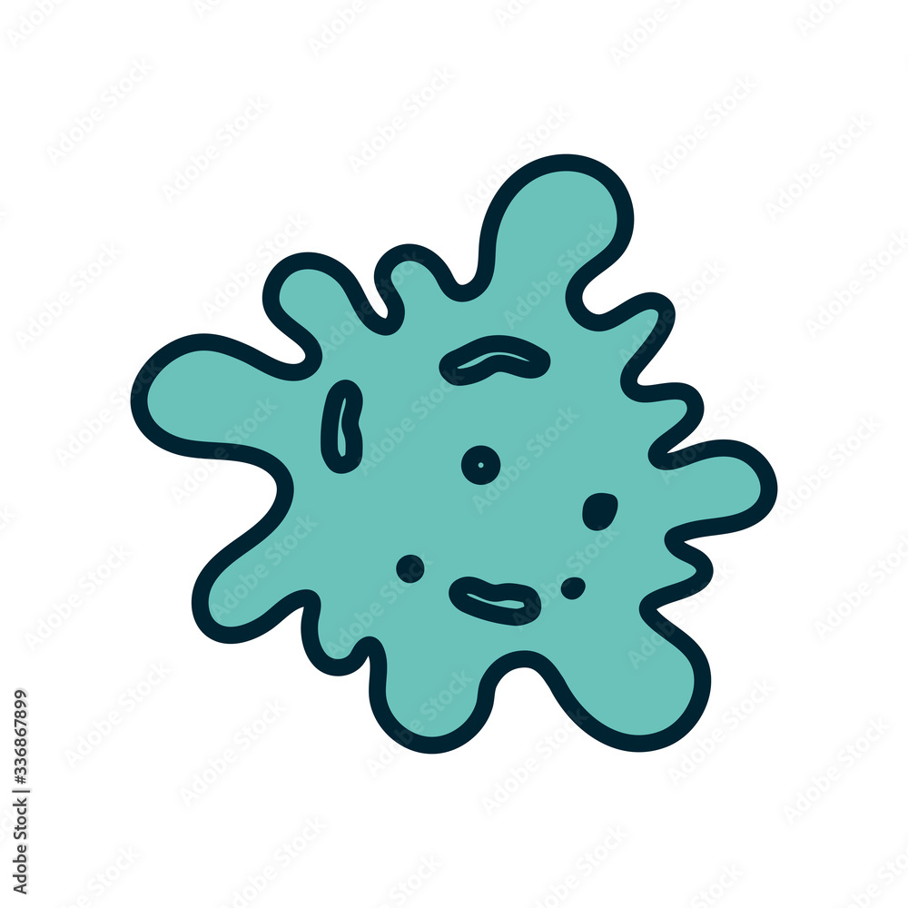 Isolated virus line and fill style icon vector design Isolated virus line and fill style icon vector design