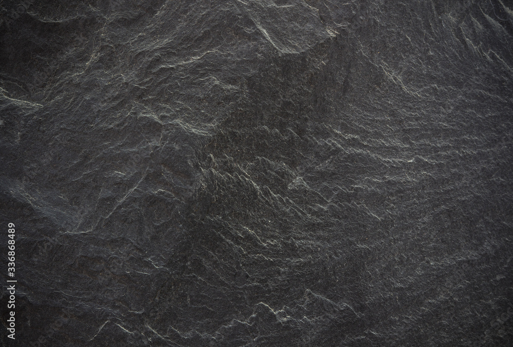 Fototapeta premium Dark grey black slate background or texture.