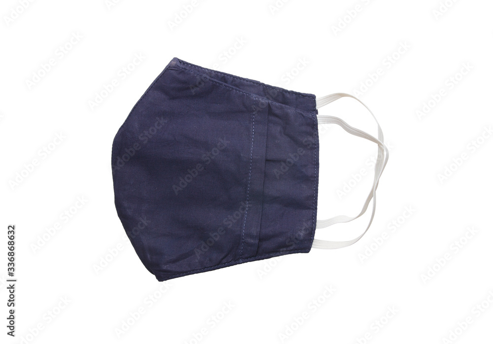 Cloth face mask to prevent dust and germs on white background Cloth face mask to prevent dust and germs on white background