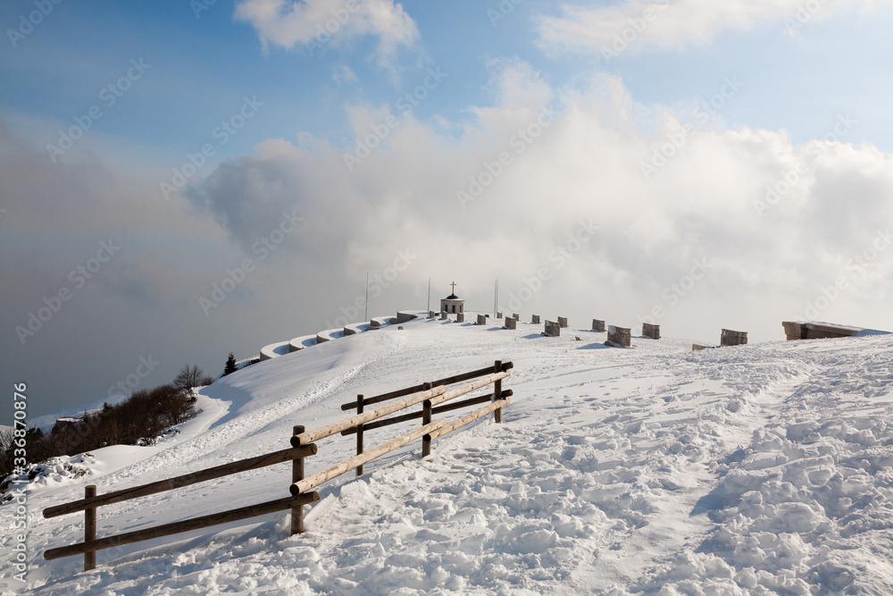War memorial landmark, Italian alps, mount Grappa War memorial landmark, Italian alps, mount Grappa