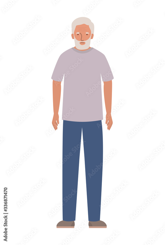 Isolated grandfather avatar vector design