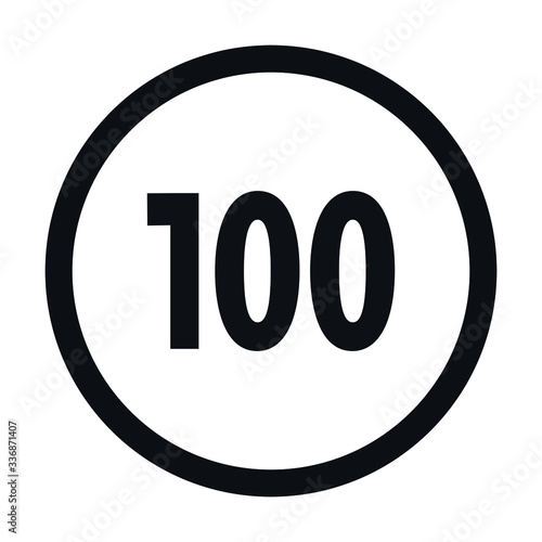 100                           
