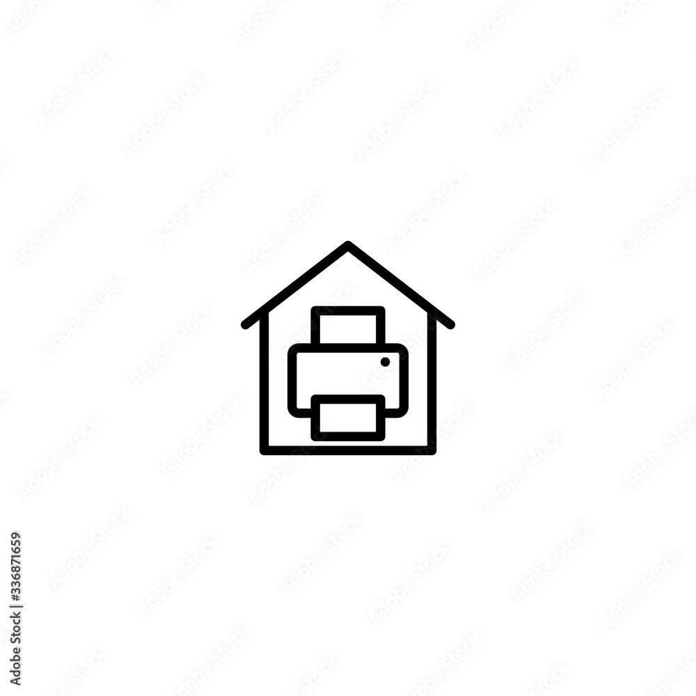 Simple set thin linear icon or logo home print suitable for mobile apps, website, and more.with editable stroke 48x48 pixel perfect on white background