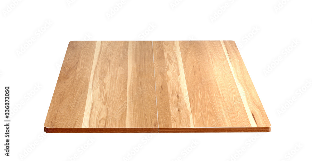 Brown empty wooden table top isolated on white background Brown empty wooden table top isolated on white background