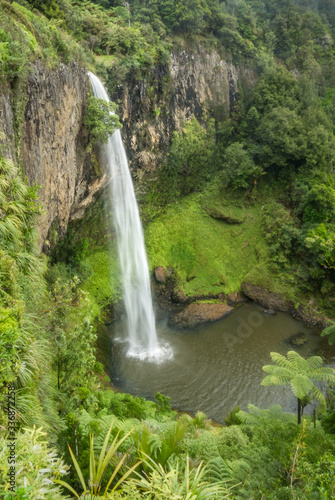 Beautiful tropical waterfall shot from New Zealand
