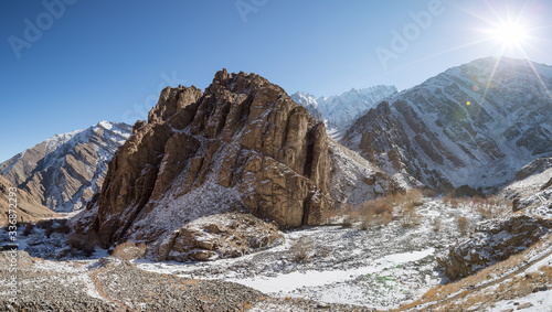 Panoramic view of Stok Valley, Hemis National Park, Ladakh, India.