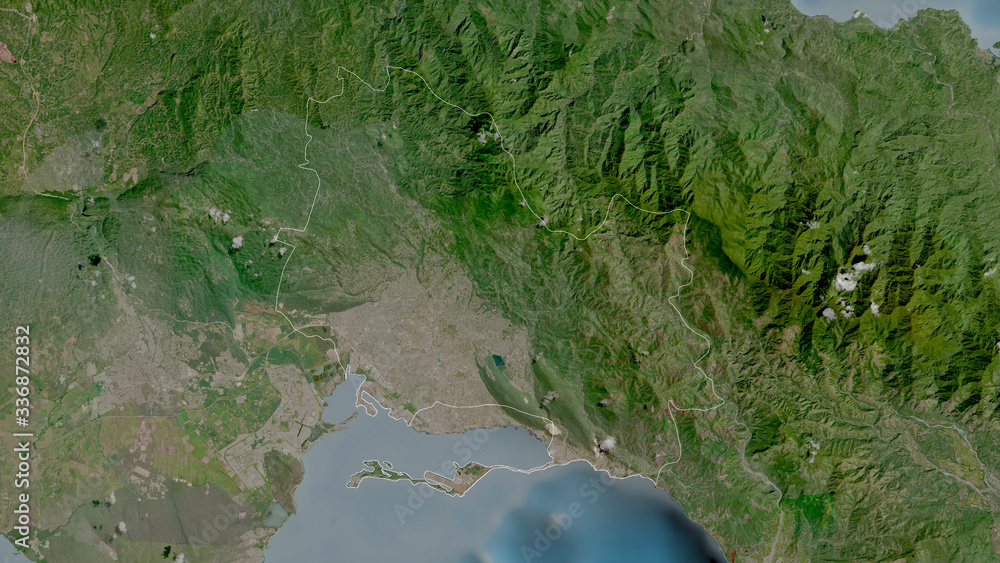 Saint Andrew, Jamaica - outlined. Satellite Saint Andrew, Jamaica - outlined. Satellite