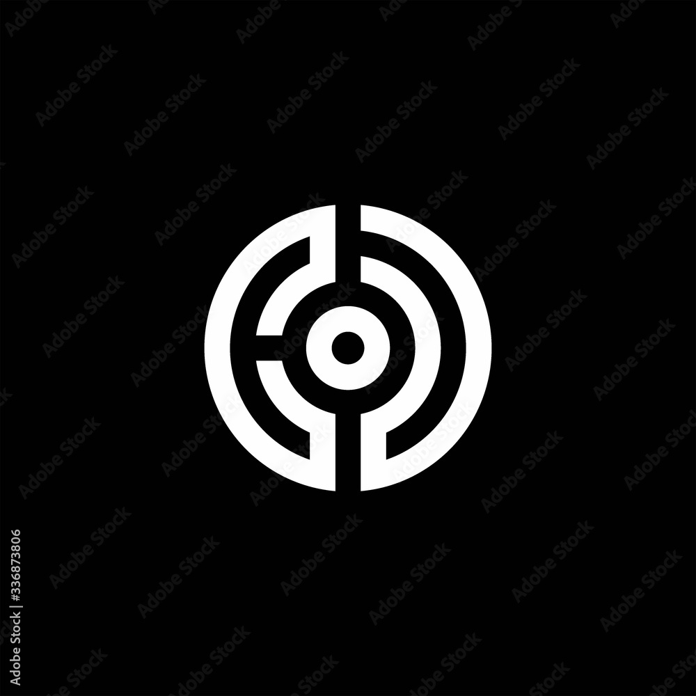 CU monogram logo with abstract circle style and dot in the middle CU monogram logo with abstract circle style and dot in the middle