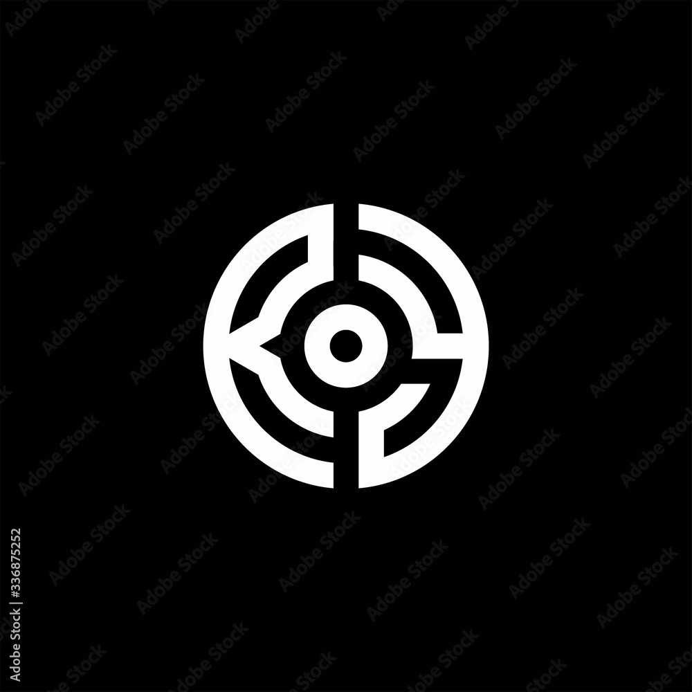 RY monogram logo with abstract circle style and dot in the middle RY monogram logo with abstract circle style and dot in the middle