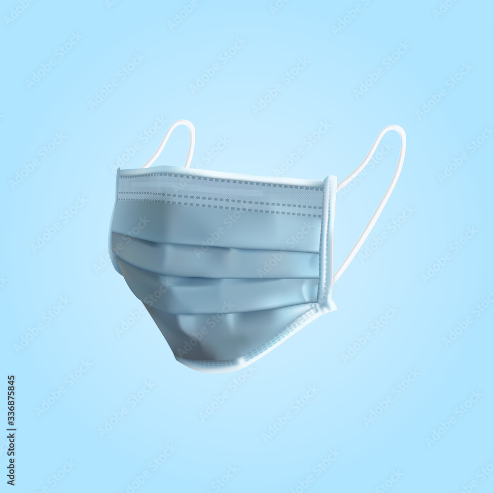 Realistic 3D Protective Medical face mask. Medical masks are used to prevent the spread of infection. Health mask to prevent disease. Vector illustration. Realistic 3D Protective Medical face mask. Medical masks are used to prevent the spread of infection. Health mask to prevent disease. Vector illustration.