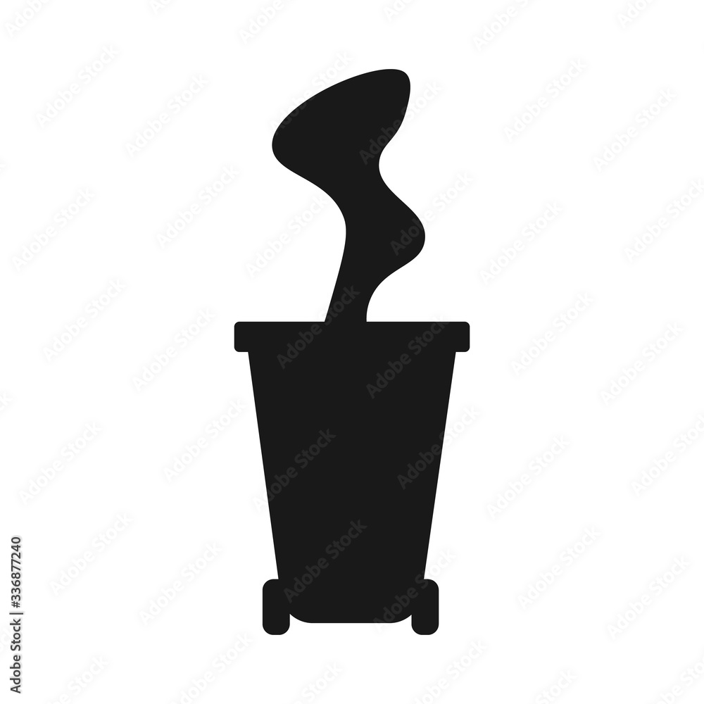 Trash flat icon or symbol vector illustration Trash flat icon or symbol vector illustration