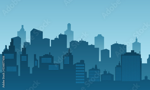 City background of daylight with building skyscraper