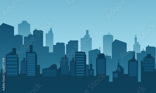 City background of daylight with building skyscraper