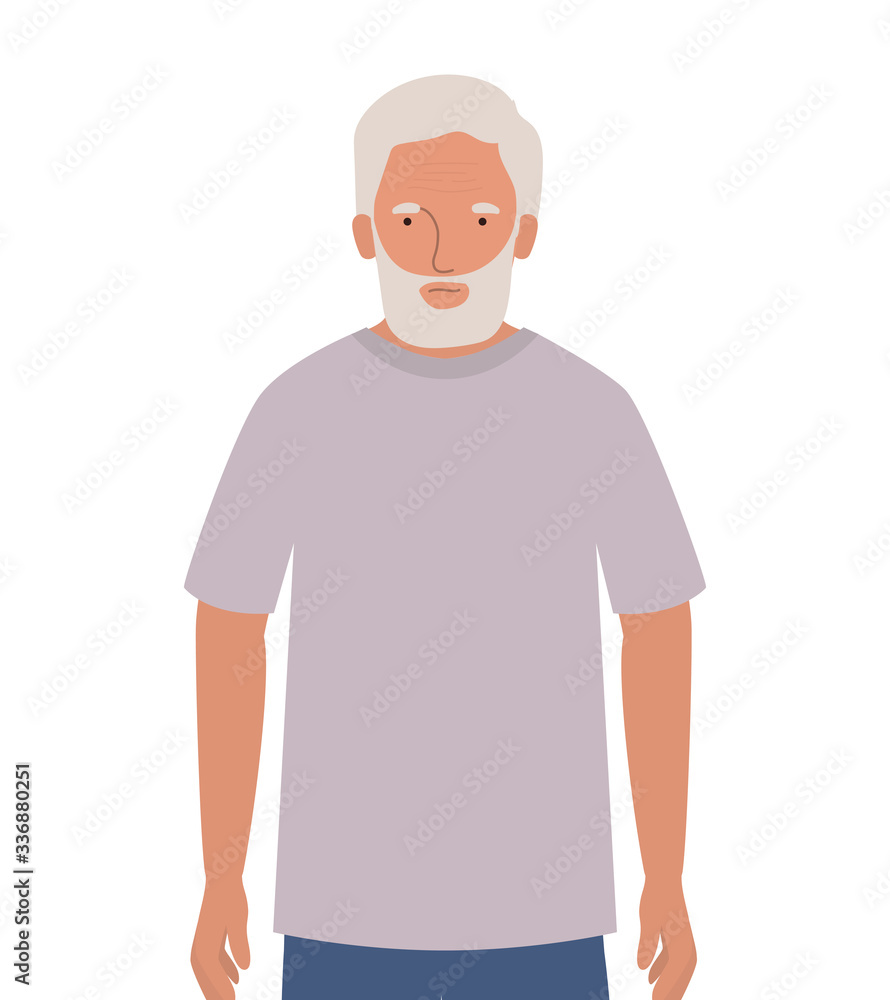 Isolated grandfather avatar vector design Isolated grandfather avatar vector design