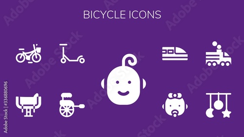 bicycle icon set