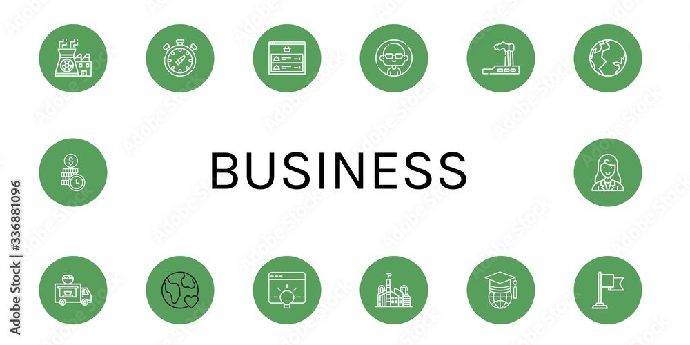 business icon set business icon set