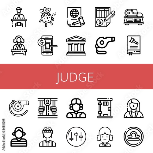 Set of judge icons