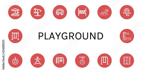 playground simple icons set
