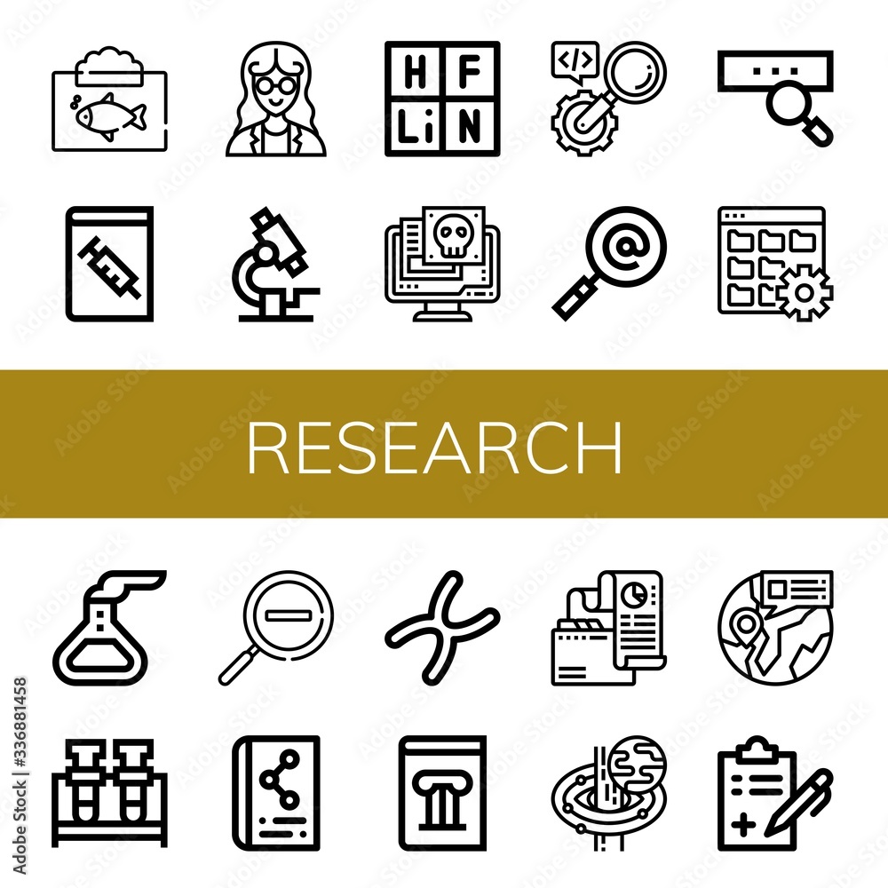 research icon set