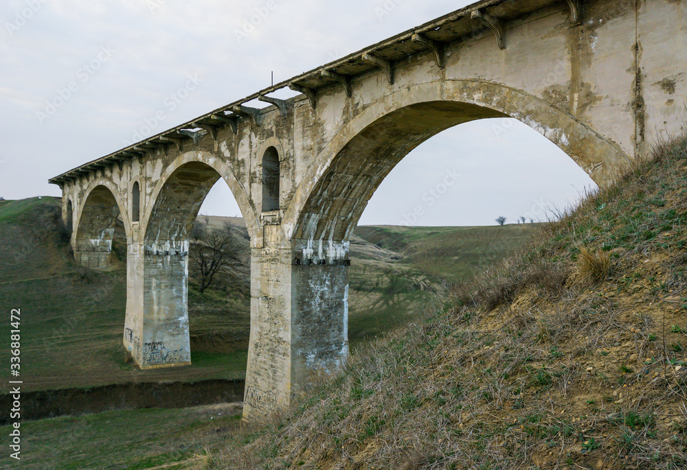 Old railway bridge between Stavropol and Armavir, Russia