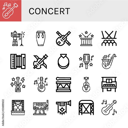 Set of concert icons