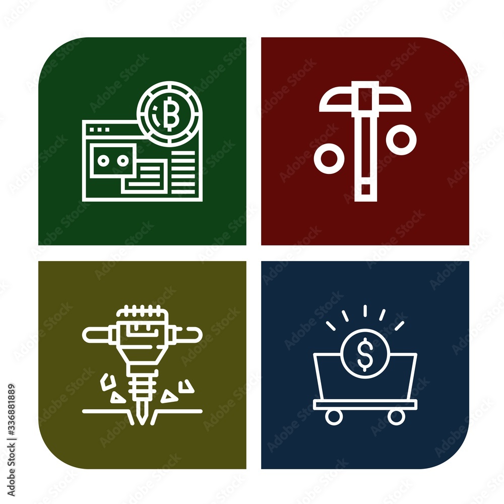 bulldozer icon set bulldozer icon set