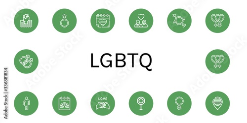 Set of lgbtq icons