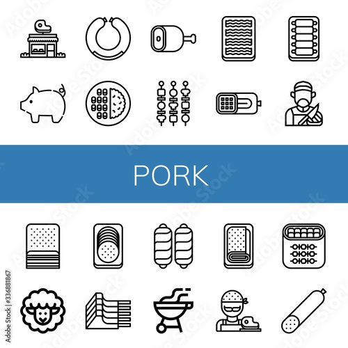 pork icon set
