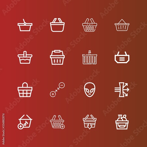 Editable 16 design element icons for web and mobile