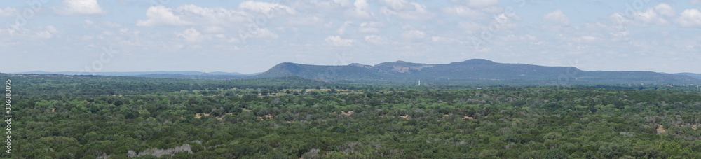 panoramic view of the hill country