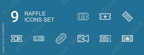 Editable 9 raffle icons for web and mobile