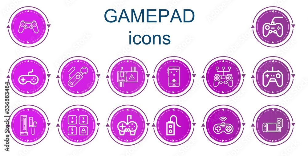 Editable 14 gamepad icons for web and mobile Editable 14 gamepad icons for web and mobile