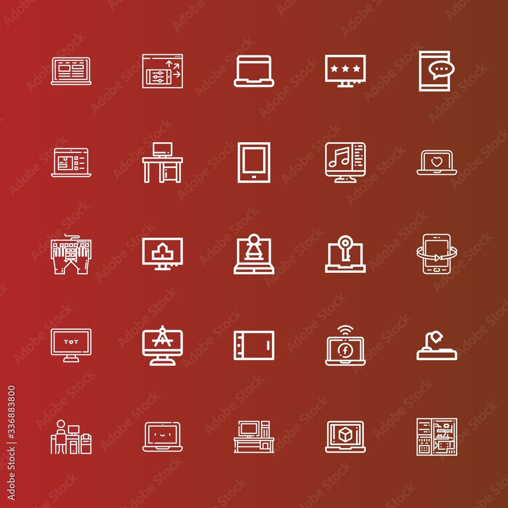 Editable 25 desktop icons for web and mobile Editable 25 desktop icons for web and mobile