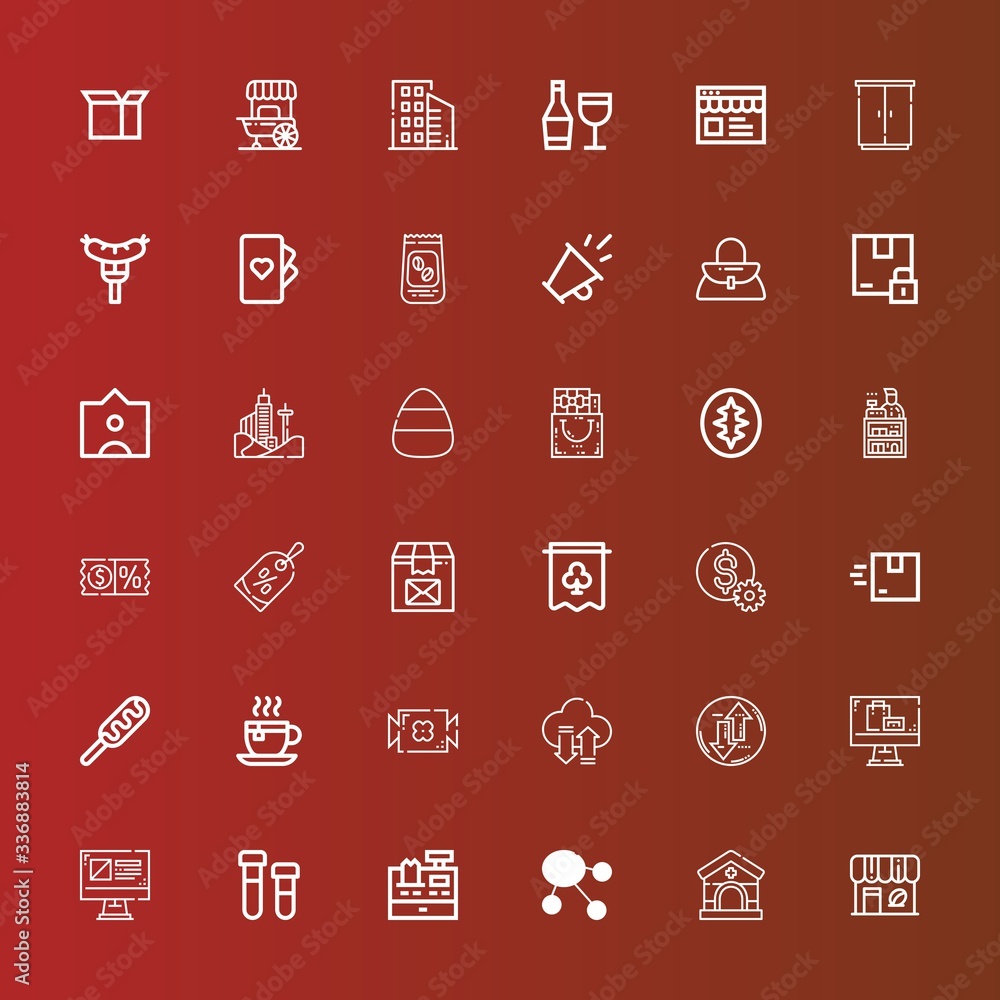 Editable 36 shop icons for web and mobile Editable 36 shop icons for web and mobile