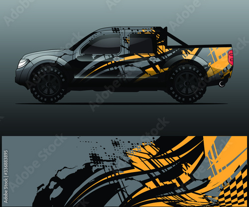truck decal graphic wrap vector, abstract background