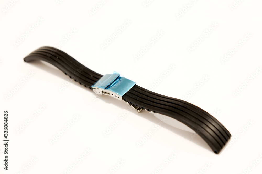 silicone watch strap object isolate on the white background silicone watch strap object isolate on the white background
