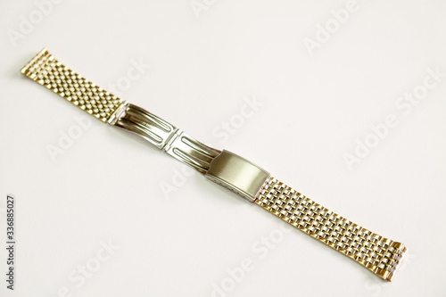 metal watch strap object isolate on the white background