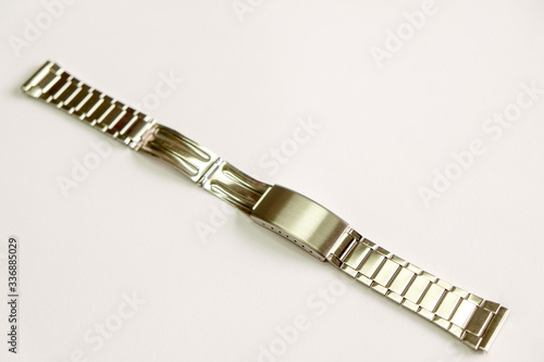 metal watch strap object isolate on the white background