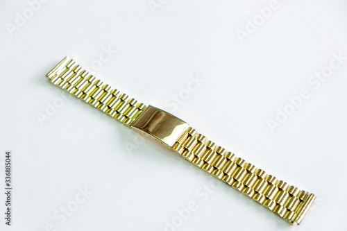 metal watch strap object isolate on the white background