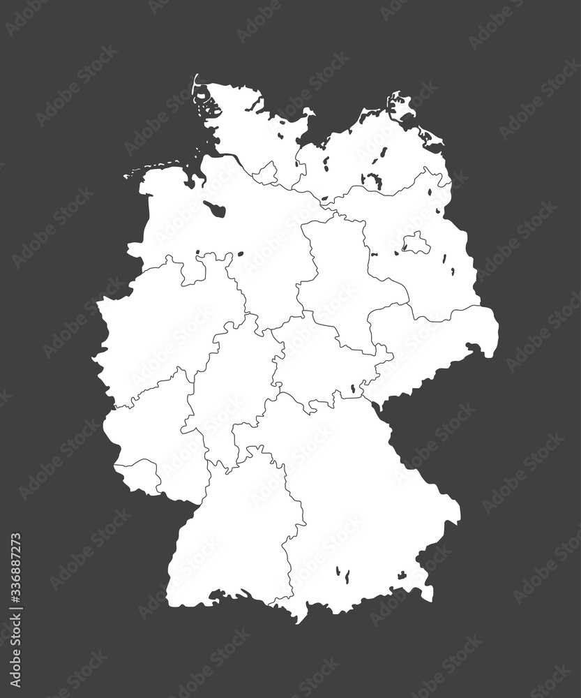 Fototapeta premium Germany map, Europe country map vector template